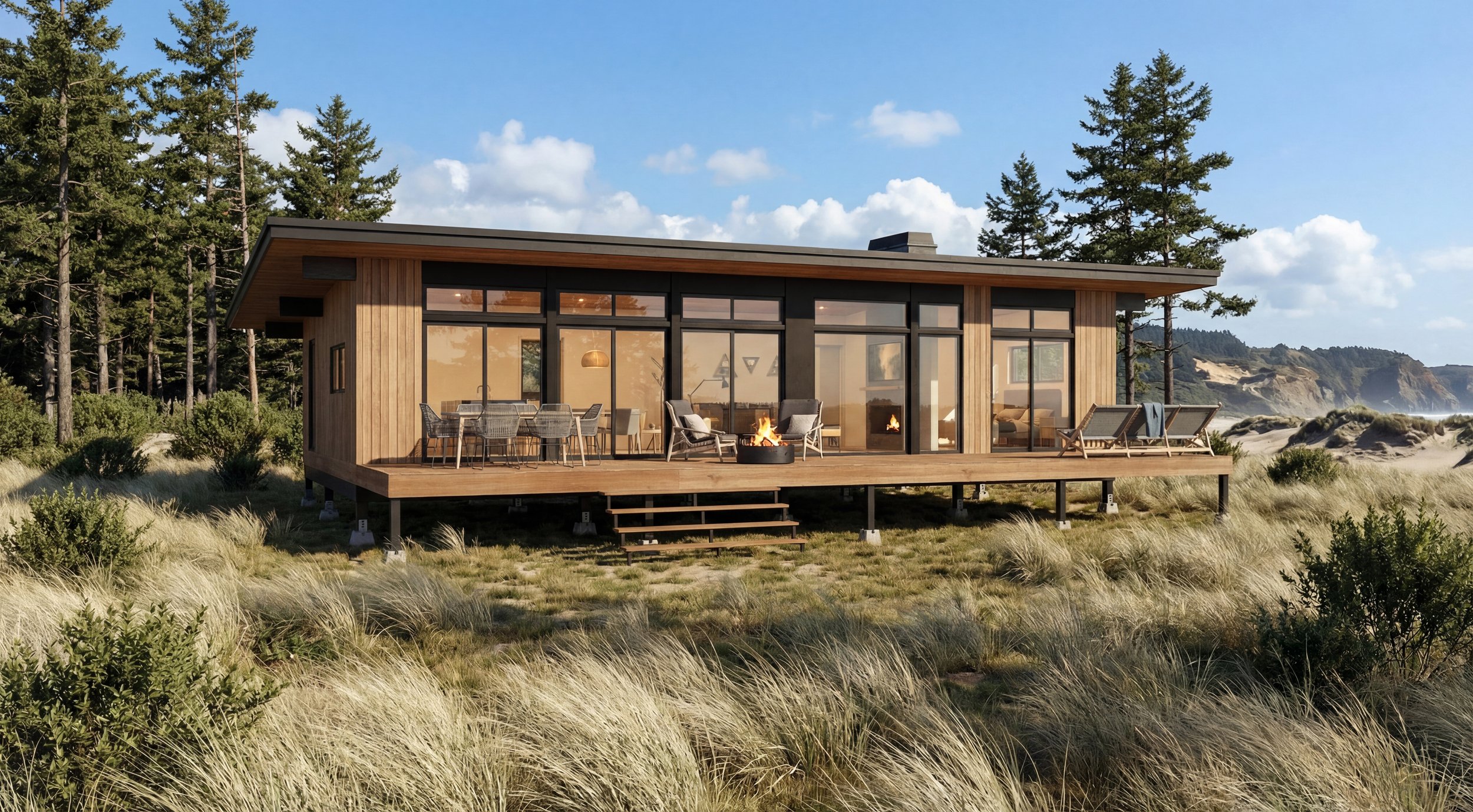 Prefabricated modular ADU design for Snoqualmie Pass, Suncadia and Cle Elum climates