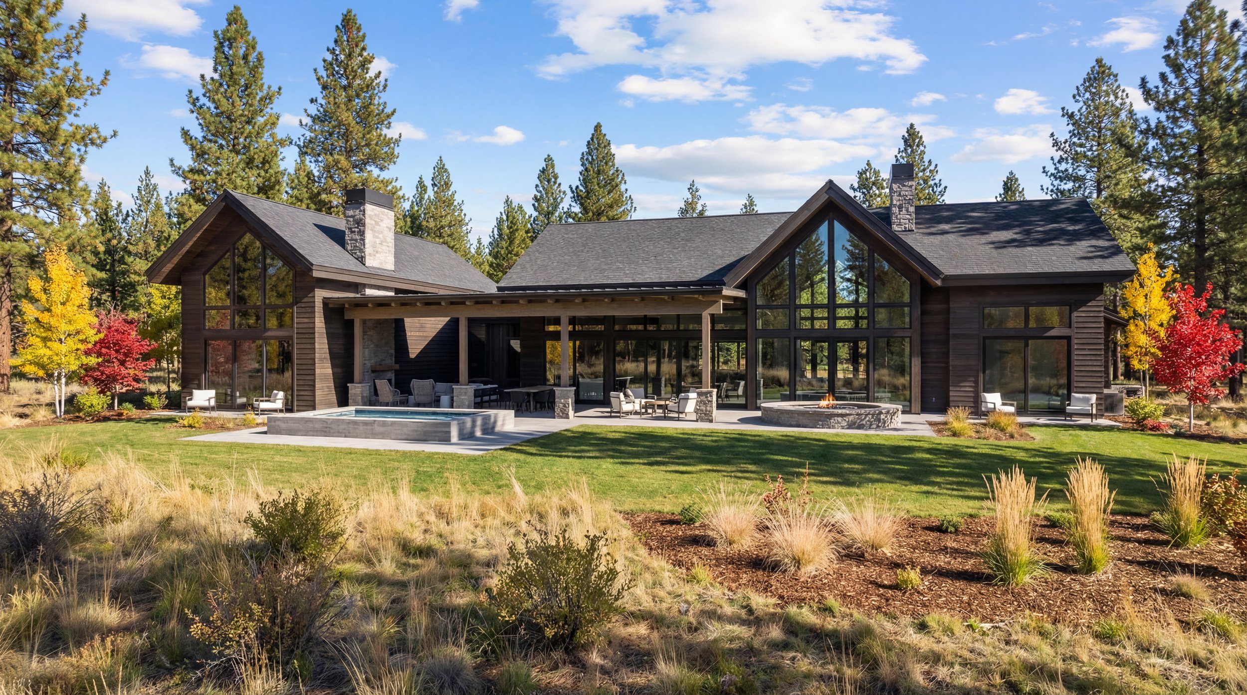 The Meadows House — Suncadia architecture at Tumble Creek, a contemporary custom home near Roslyn and Cle Elum, Washington