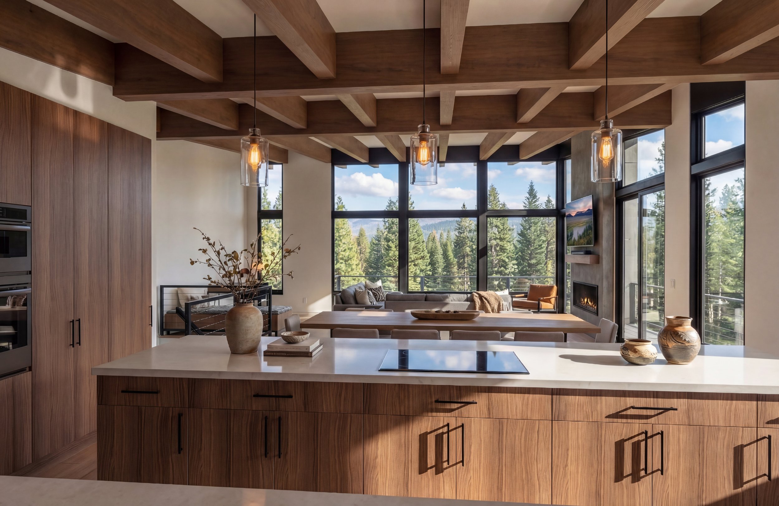 Snoqualmie Pass house design — Cascade House exterior massing and snow-shedding roof forms at Hyak